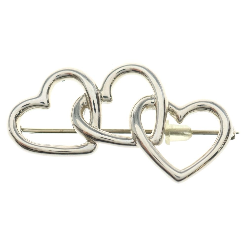 TIFFANY & Co. (ティファニー) ハートモチーフ 3連 ブローチ