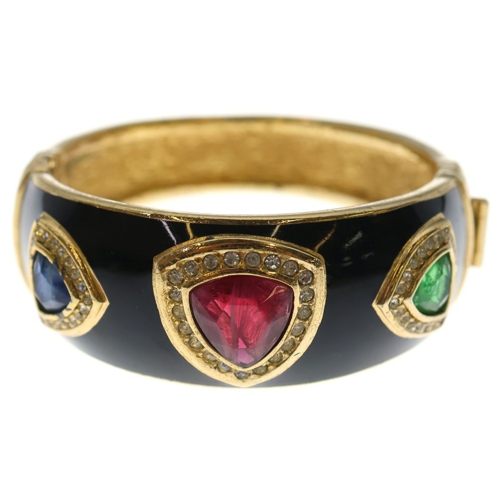 Dior  ディオール ロゴバングル　ラインストーン　レッド　37060 Christian Dior (クリスチャンディオール) ラインストーン バングル