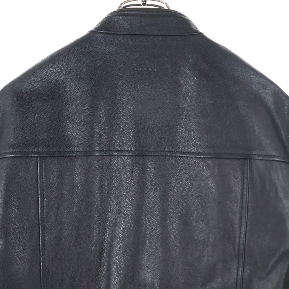 GUCCI (グッチ) シングルライダース レザージャケット ブラック - メルカリ