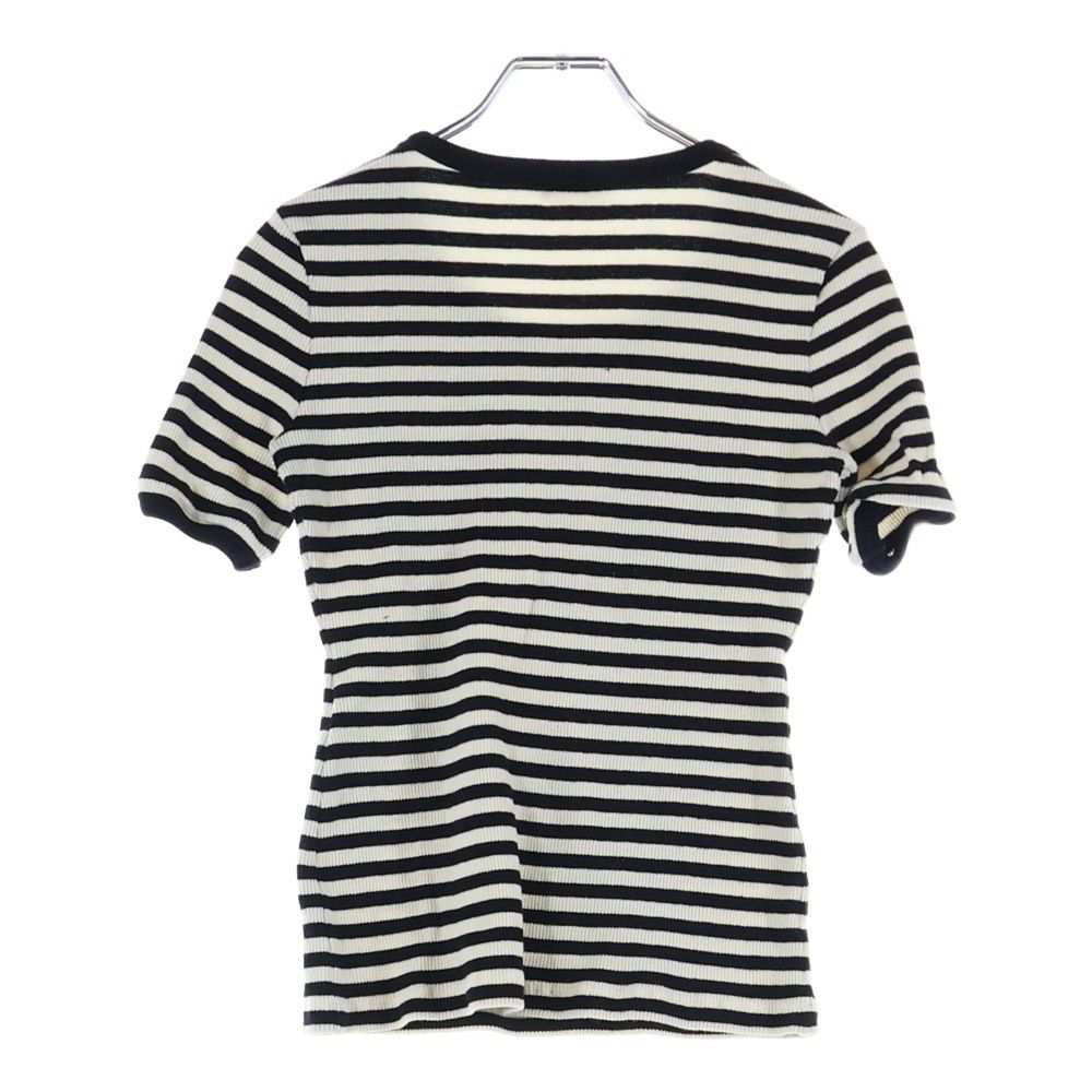 CELINE セリーヌ リブコットンジャージー マリニエール Tシャツ カットソーホワイト ブラック