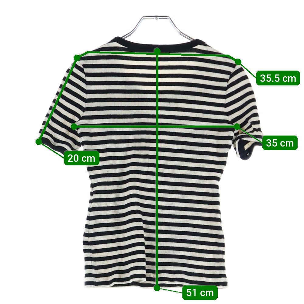 カットソーホワイト ブラック