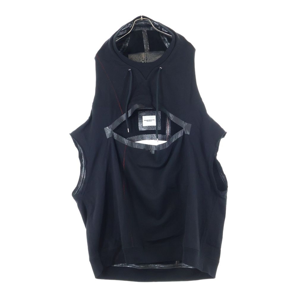 The SoloIst タカヒロミヤシタザソロイスト 21 SS モンスターデザイン バックプリント オーバーサイズ スウェット ノースリーブパーカー ブラック sc