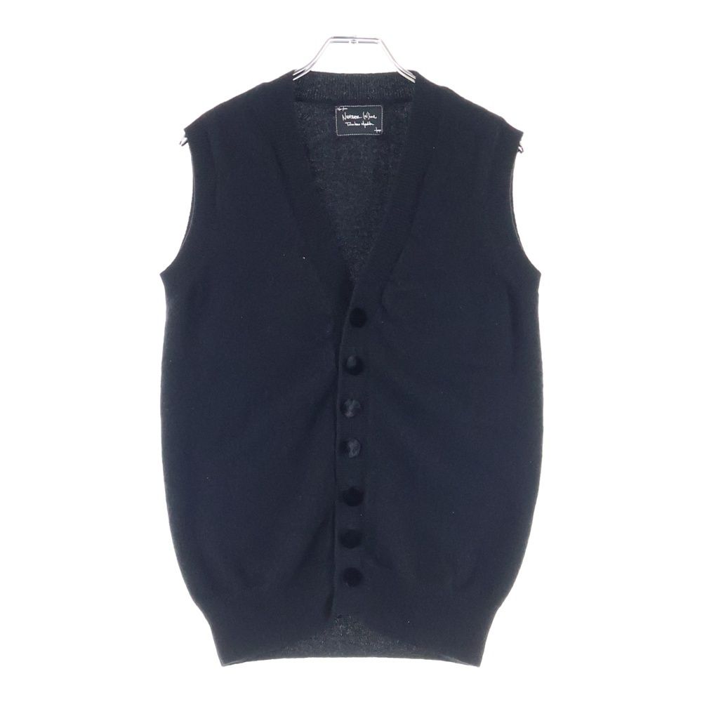 NUMBER N INE ナンバーナイン 07 AW ARCHIVE LOVE GOD MURDER期 ラブゴッドマーダー期 シルクボタン 7 B カシミアニット ノースリーブカーディガン ブラック アーカイブ F NK 001
