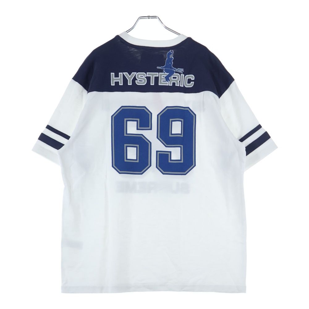 SUPREME シュプリーム 24 AW × GLAMOUR 69 Football Top ヒステリックグラマー フットボールTシャツ 半袖Tシャツ ホワイト