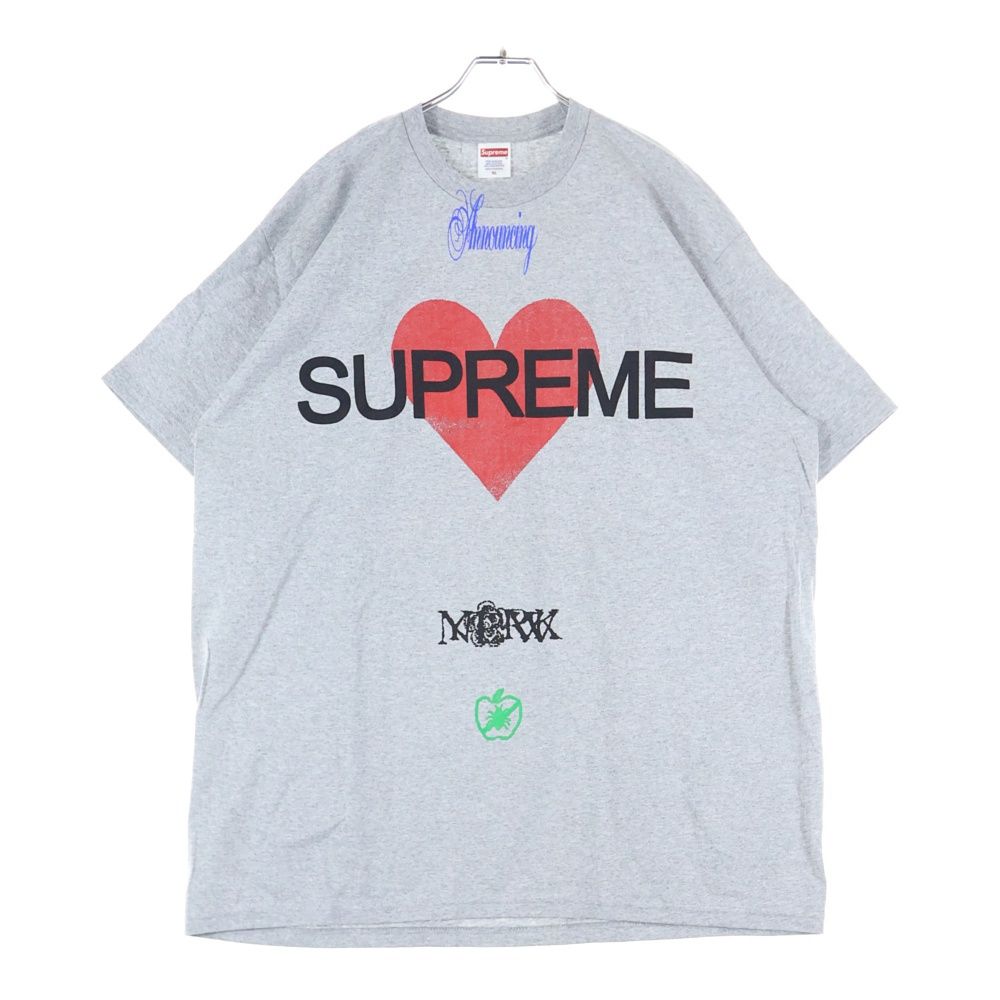 SUPREME シュプリーム 25 SS Announcing Tee アナウンシング 半袖Tシャツ グレー