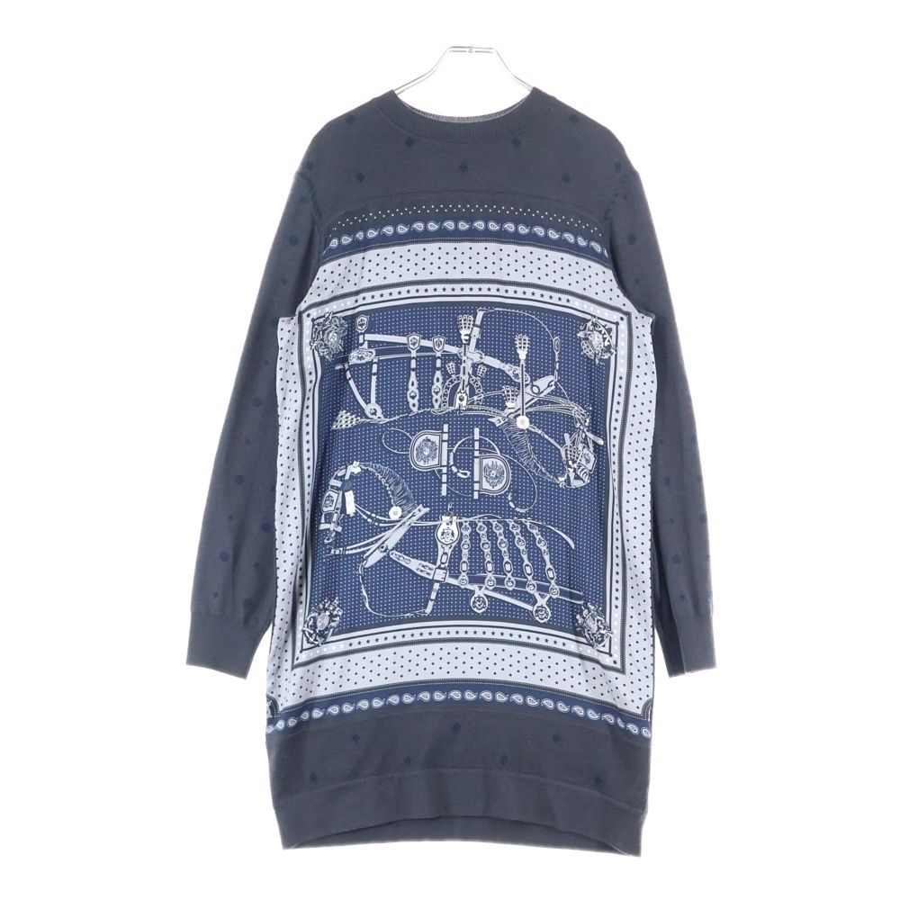 新品タグ付き エルメス 22AW 宮廷の馬具 カシミヤシルク ツイルレーヌニット HERMES (エルメス) 22AW HARNAIS DE COUR 宮廷の馬具 ツイルレーヌ