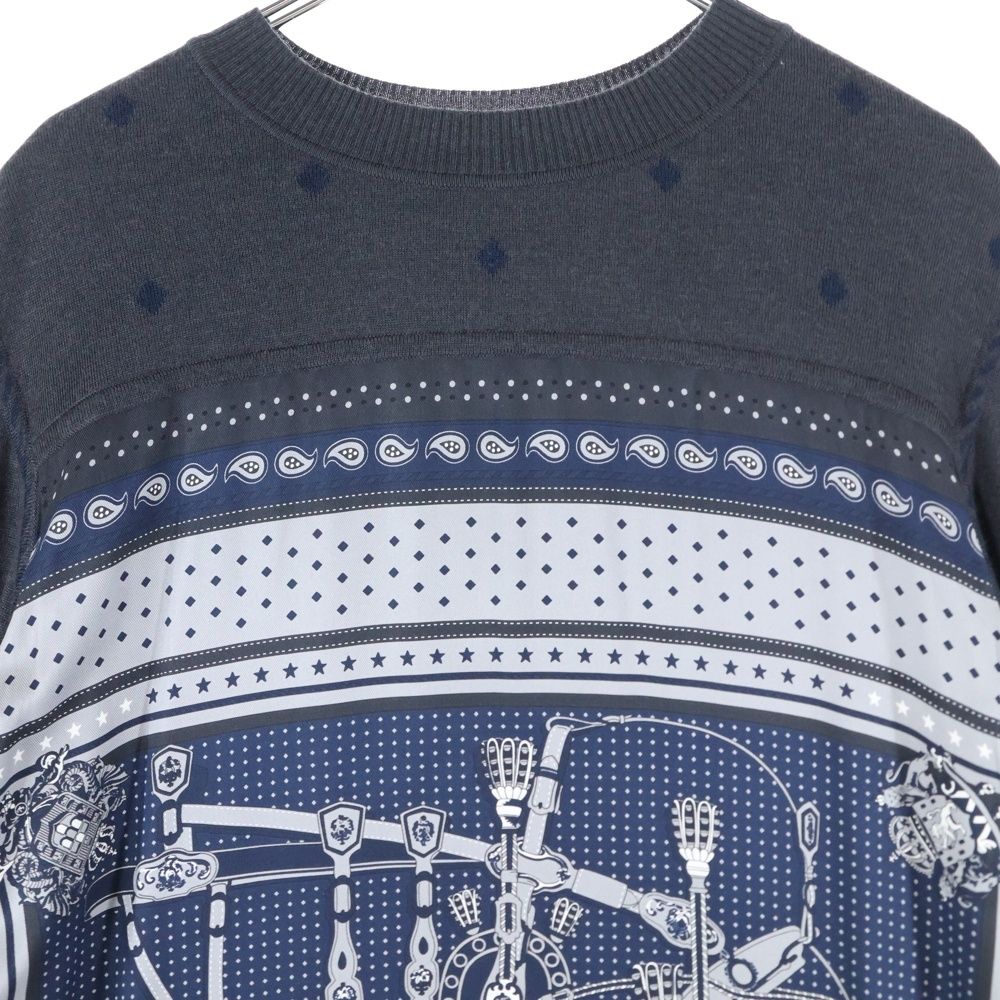 新品タグ付き エルメス 22AW 宮廷の馬具 カシミヤシルク ツイルレーヌニット HERMES (エルメス) 22AW HARNAIS DE COUR 宮廷の馬具 ツイルレーヌ