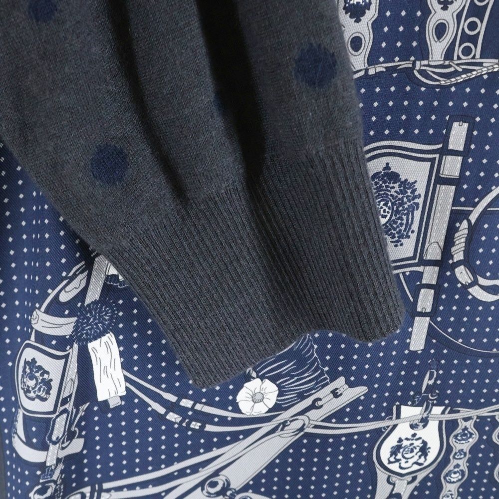 新品タグ付き エルメス 22AW 宮廷の馬具 カシミヤシルク ツイルレーヌニット エルメス 22AW ツイルレーヌ シルク カシミヤ ニットセーター 宮廷の馬具