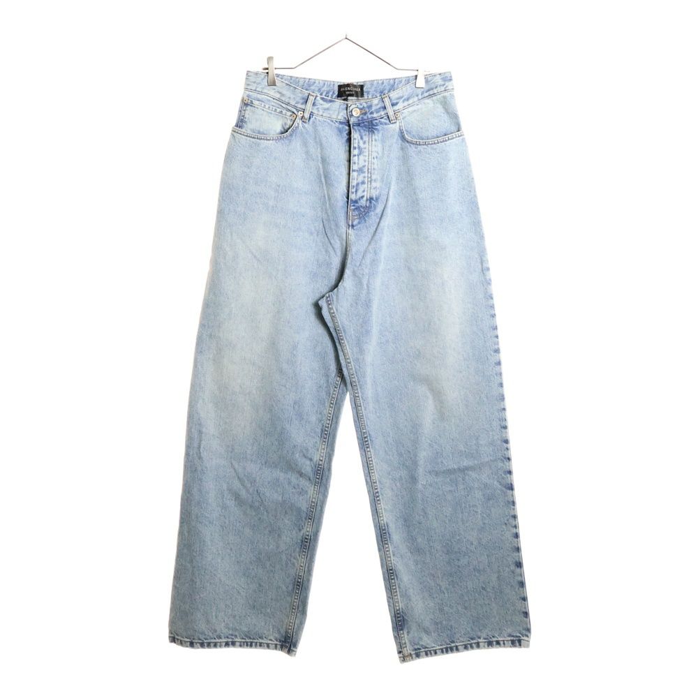 BALENCIAGA (バレンシアガ) デストロイ加工 バギーデニムパンツ ワイド