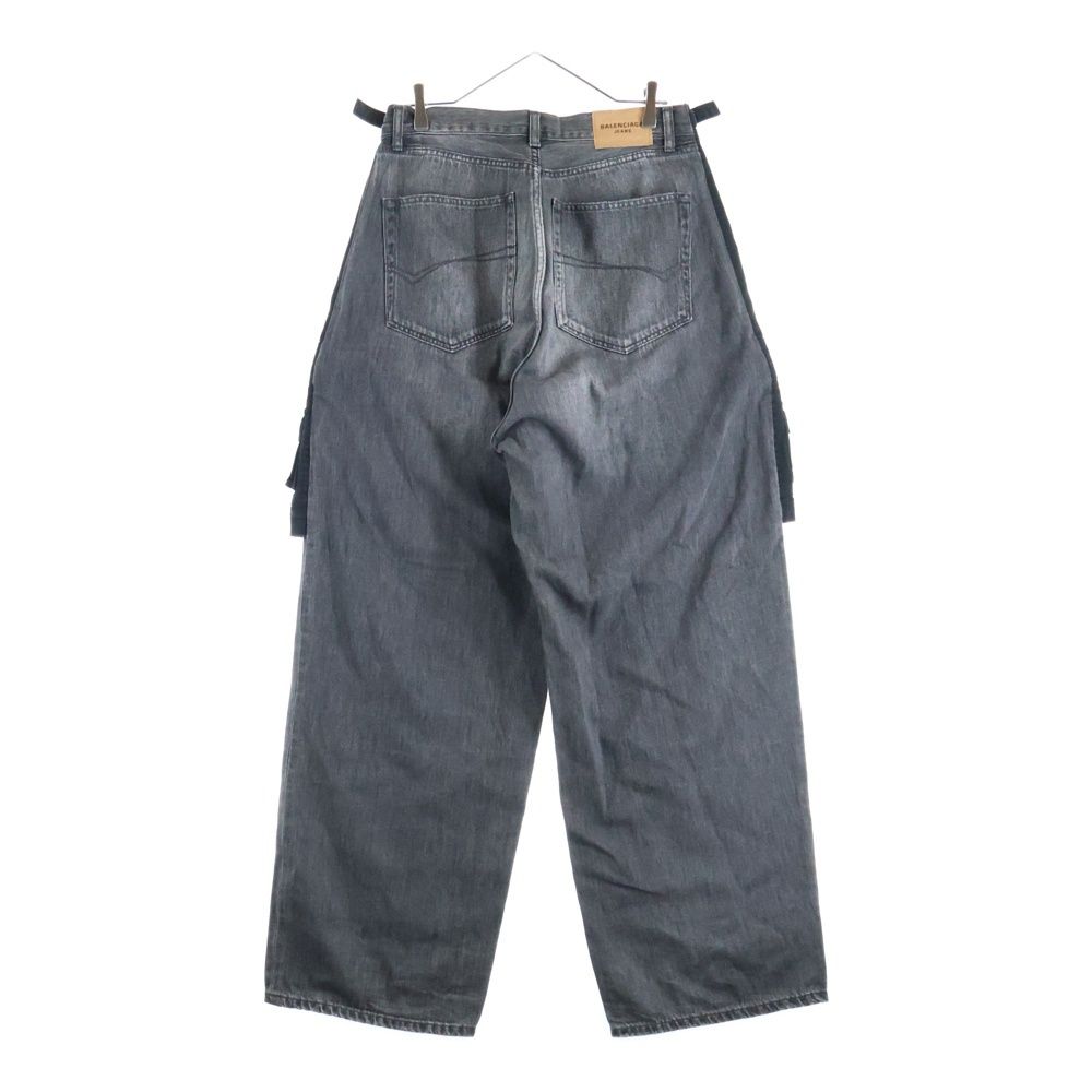 バレンシアガ HYBRID CARGO LOOSE-FIT PANTS ハイブリッド ルーズフィット カーゴパンツ ブラック 662891