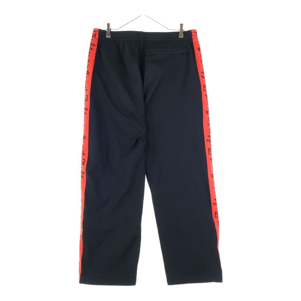 HUMAN MADE ヒューマンメイド サイドロゴデザイン トラックパンツ ストレートパンツ ブラック|レッド