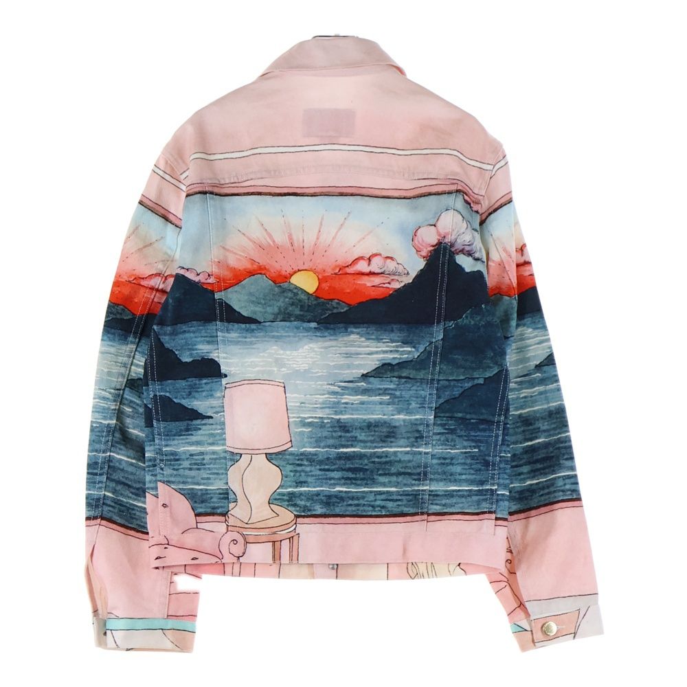 カサブランカ ART PAINT JACKET MS 20-JK-003 アートプリント Gジャン型 ジャケット ピンク