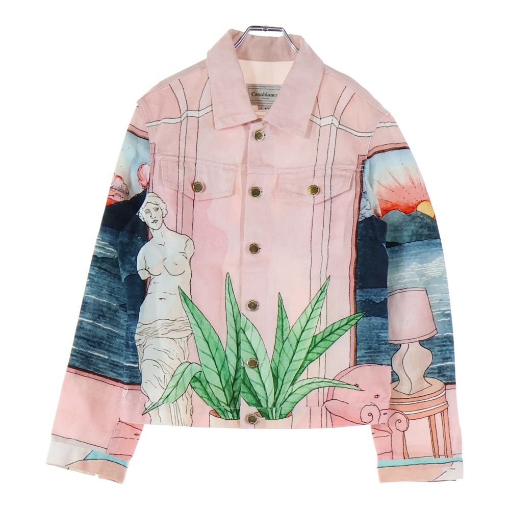 カサブランカ ART PAINT JACKET MS 20 JK 003 アートプリント Gジャン型 ジャケット ピンク