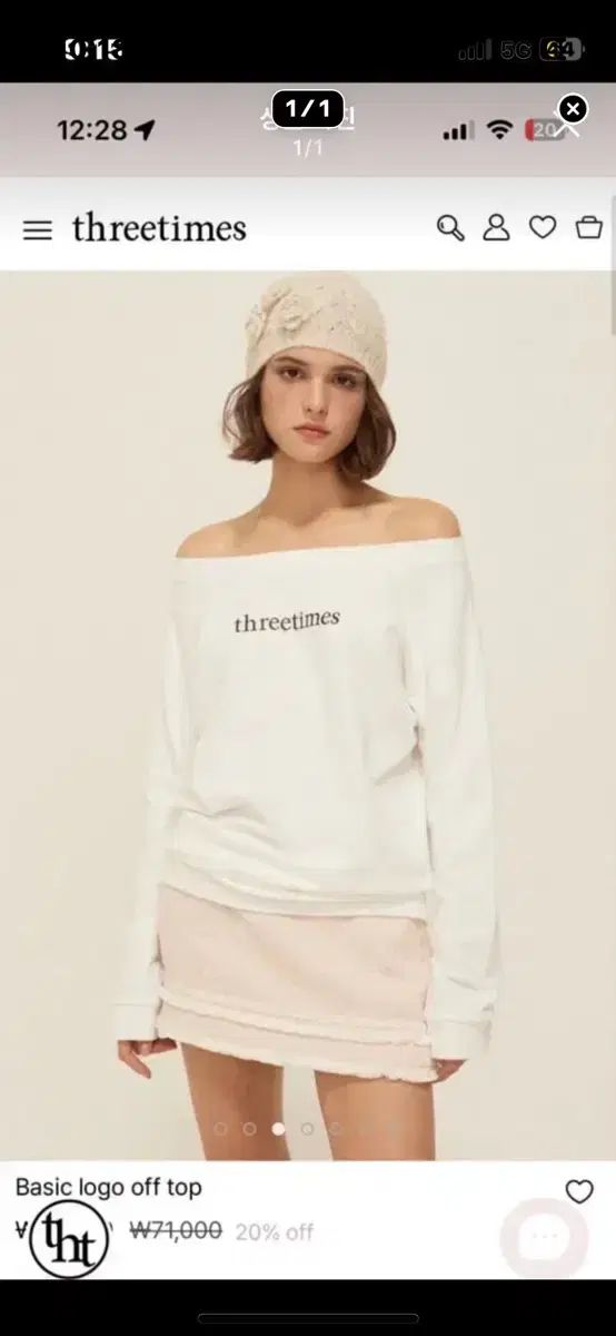 価格threetimes スリータイムズ ロゴ OFF トップス s