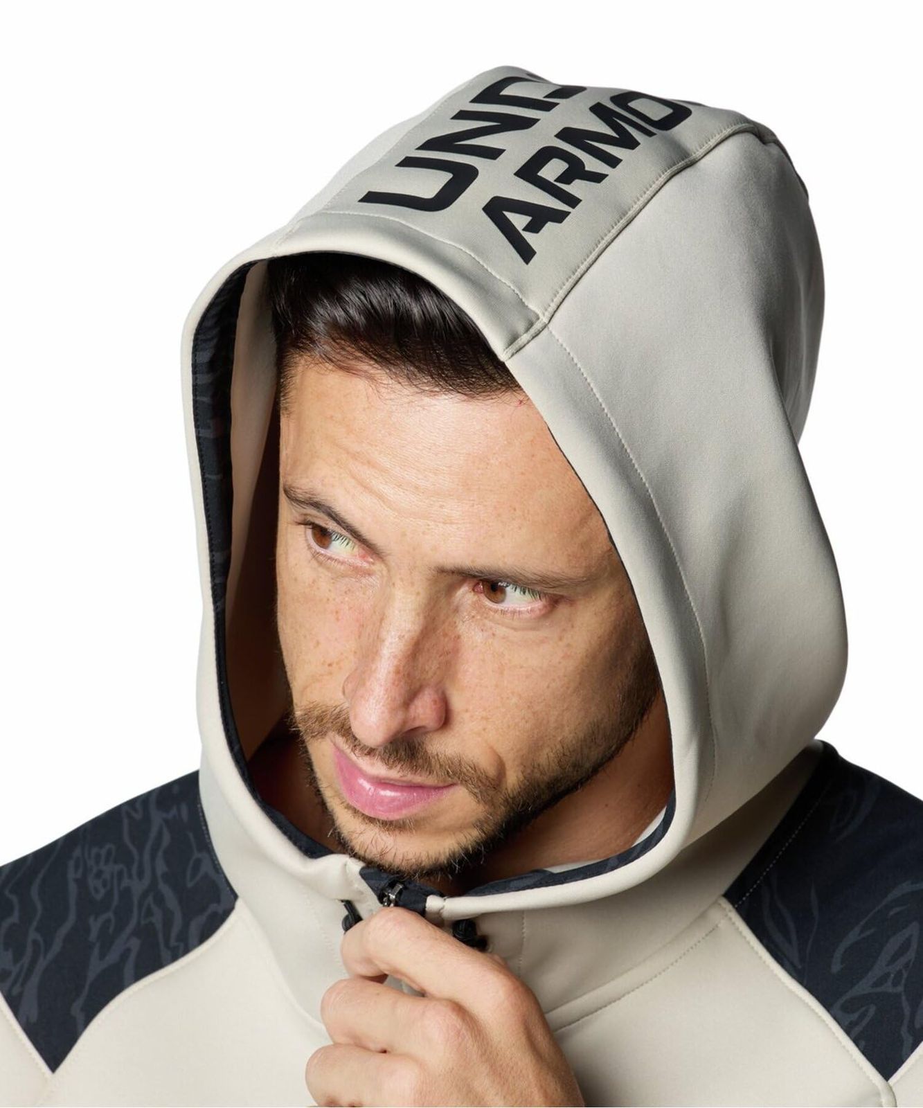 アンダーアーマー UA ARMOUR KNIT HYBRID FZ Khaki Base | SM カーキベース S