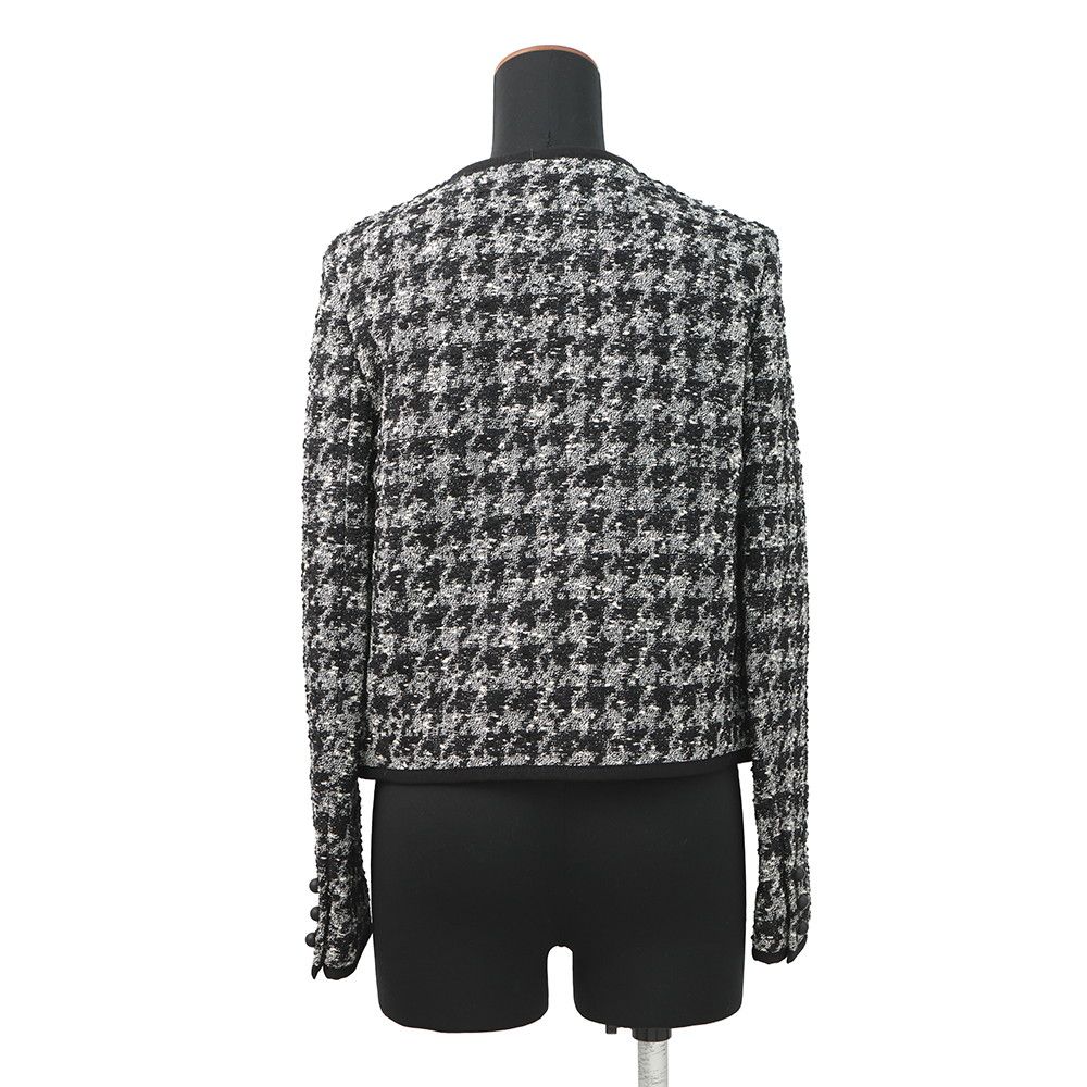 クリスチャン・ディオール ジャケット クロップド 千鳥柄 コットン