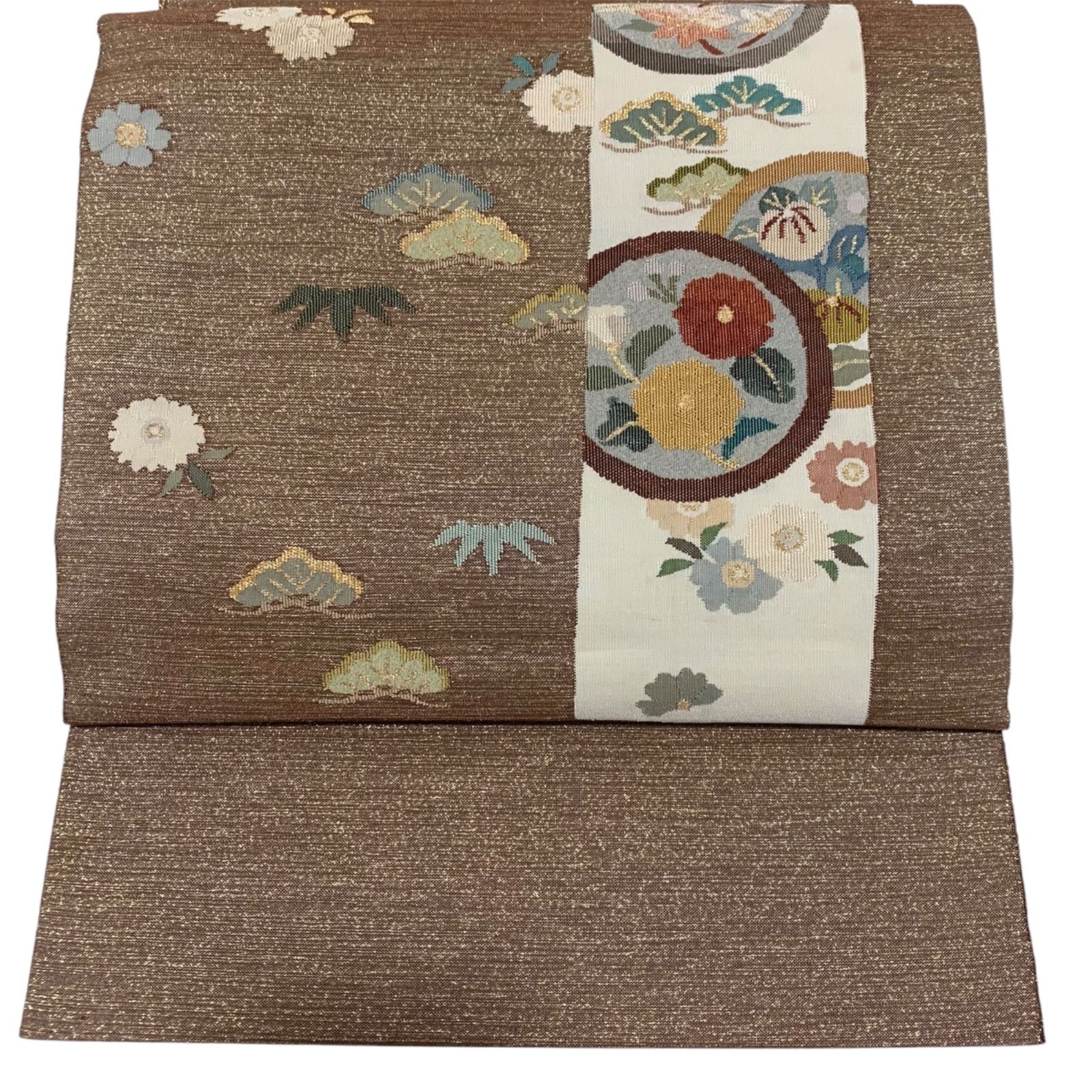 R-1512 帯 袋帯 絹 レディース 清祥綴 ポイント柄