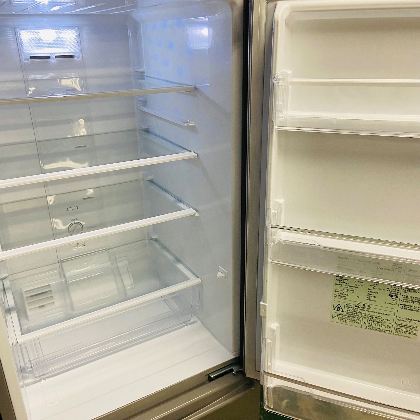 12h16. AQUA ノンフロン冷凍冷蔵庫 AQR-20M 2021年製 201ℓ - メルカリ