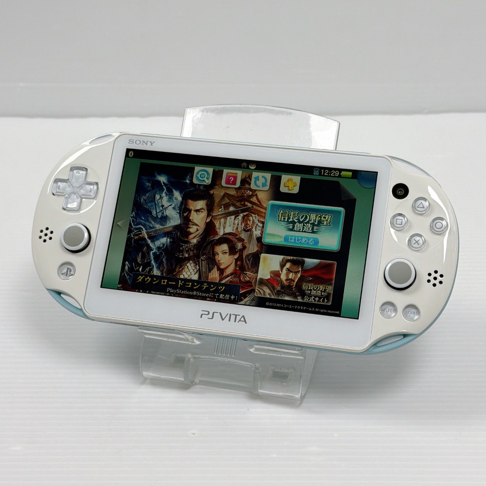 PSVITA PCH 2000 ライトブルーホワイト 4 GBメモリーカード付き PlayStation Vita FW 3.74 遊べるセット ソニー プレイステーション
