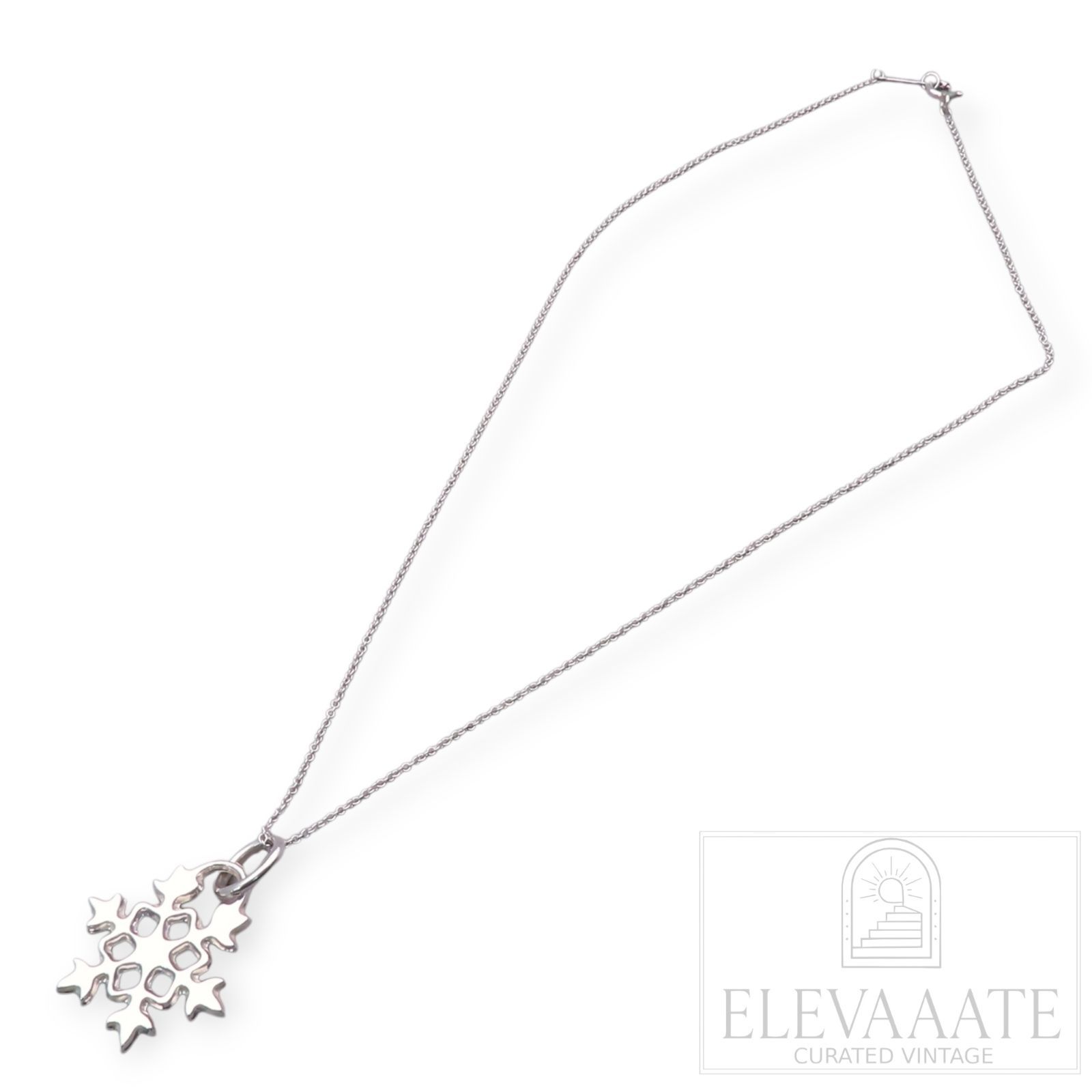 美品 Tiffany&Co. ティファニー スノーフレーク シルバー ネックレス 