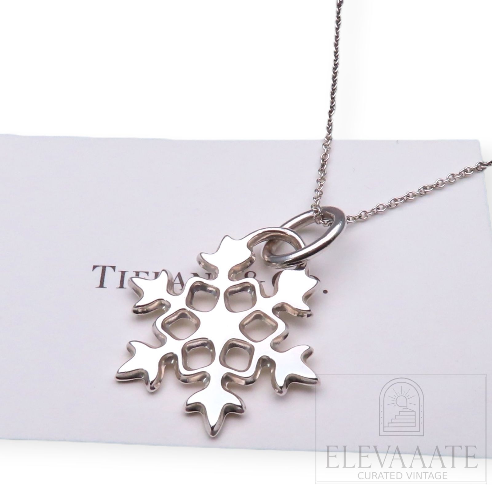 美品 Tiffany&Co. ティファニー スノーフレーク シルバー ネックレス