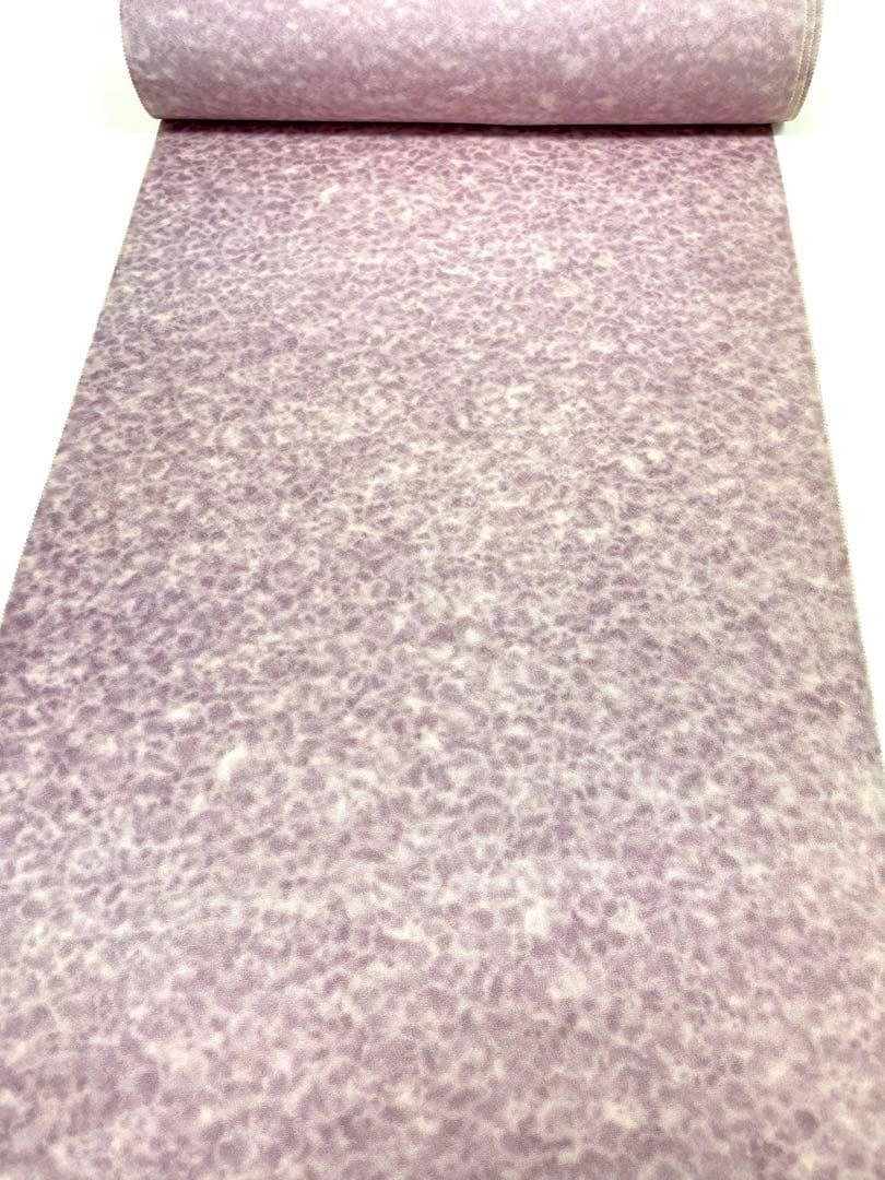 小紋 和紙染 八掛付き 梅鼠色 正絹 反物 T 9157