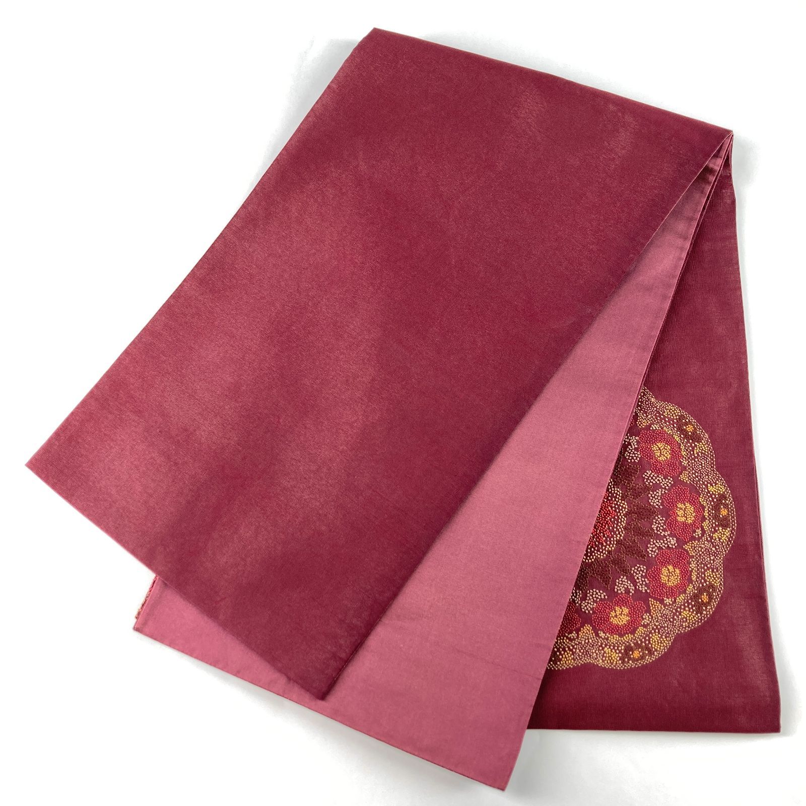 たんす屋 リユース帯 帯 袋帯 臙脂 赤紫 カジュアル セミフォーマル 玉