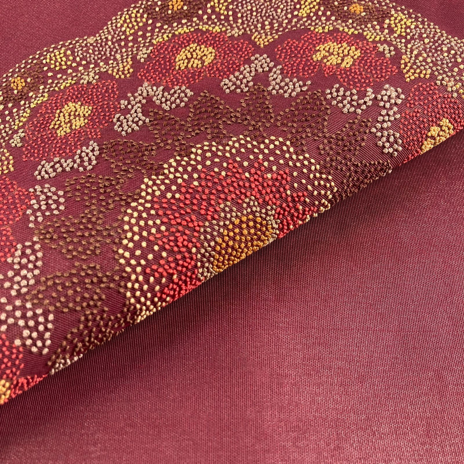 たんす屋 リユース帯 帯 袋帯 臙脂 赤紫 カジュアル セミフォーマル 玉