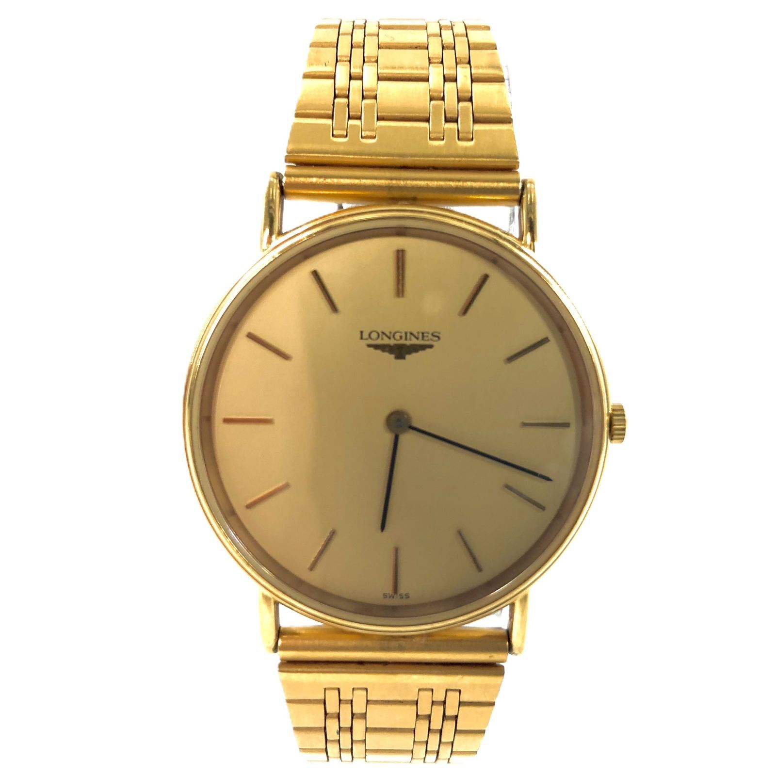 ロンジン L 4.637.2 SS QZ ゴールド文字盤 メンズ腕時計 稼働品 PF-537