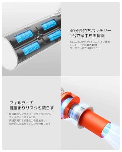 2025年9月発売】Xiaomi コードレス掃除機 P30 22,000Pa強力吸引 軽量