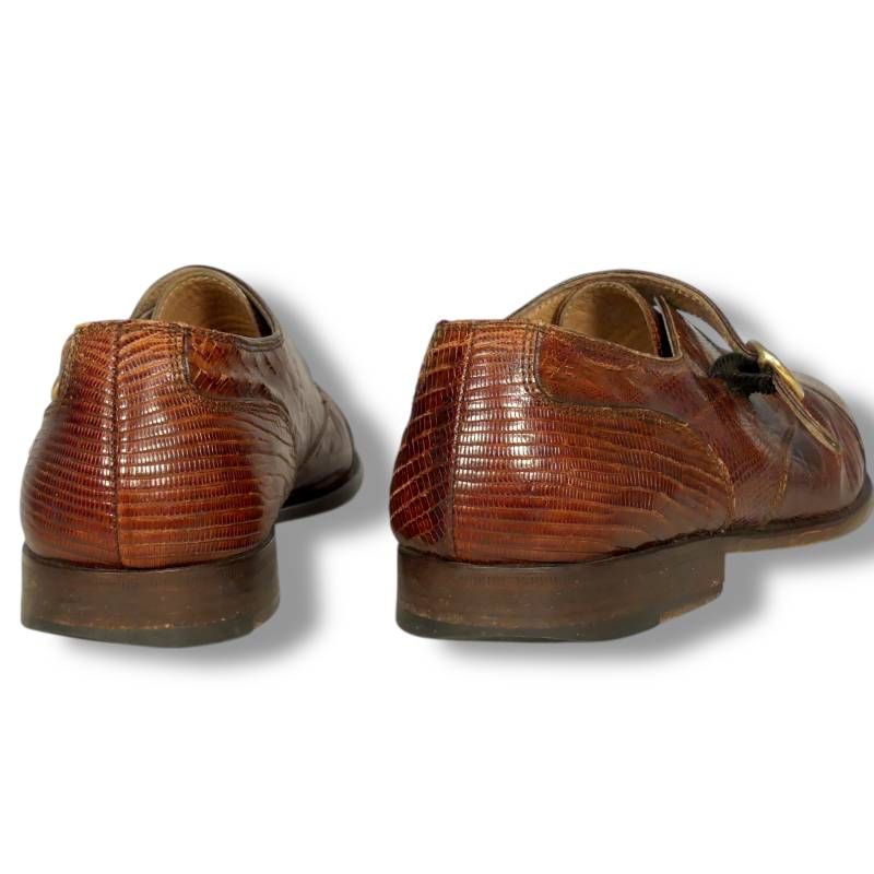 BRUNO MAGLI ブルーノマリ モンクストラップ 25.5 イタリア製 リザード