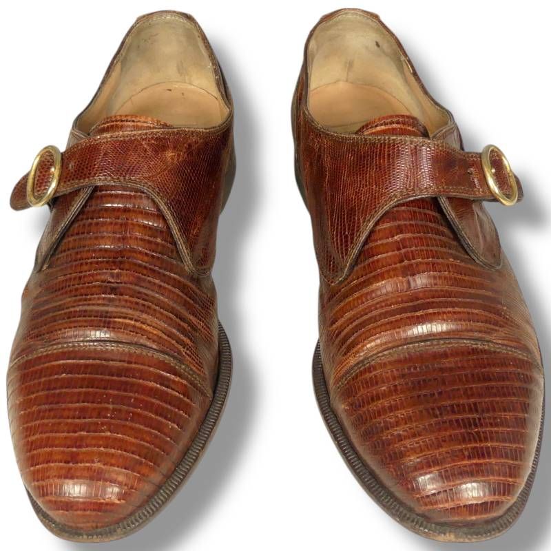 BRUNO MAGLI ブルーノマリ モンクストラップ 25.5 イタリア製 リザード