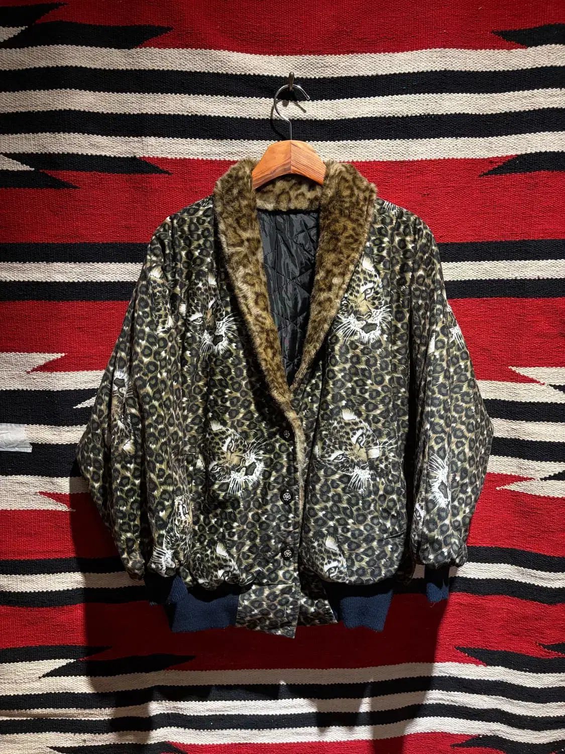 ヒョウ柄キルティングジャケット 割引 / レオパード ブルゾン 美品