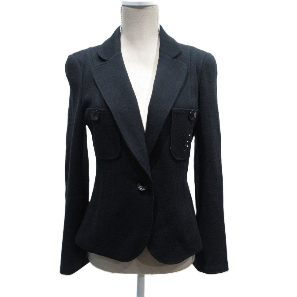イタリヤ 伊太利屋 ニット テーラードジャケット ブレザー ロゴ