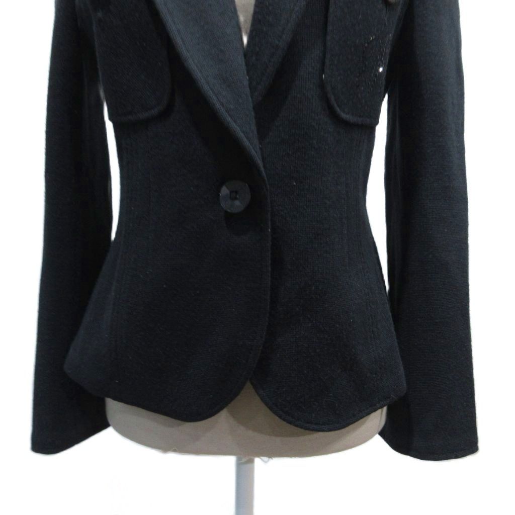 イタリヤ 伊太利屋 ニット テーラードジャケット ブレザー ロゴ