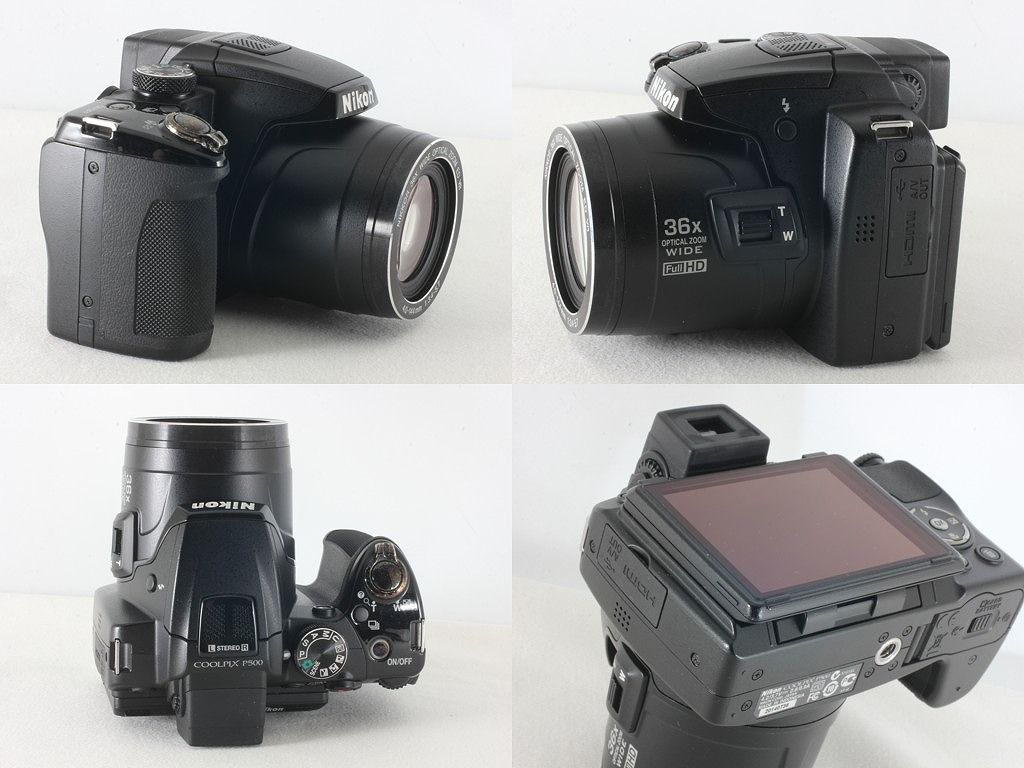 ◇訳あり◇ニコン Nikon COOLPIX P500 ブラック 付属品満載 元箱