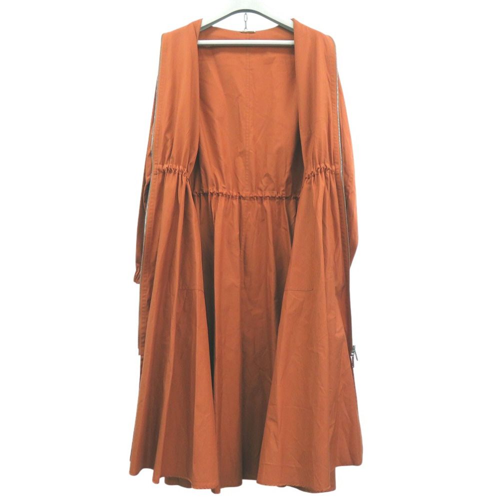 フロントジップ シャツワンピース