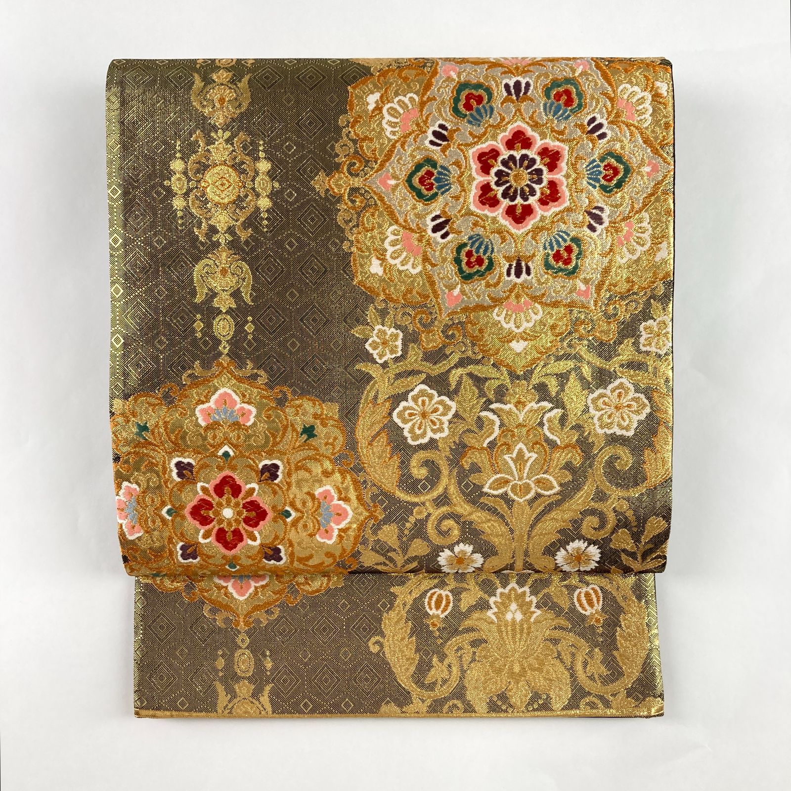 たんす屋 リユース帯 帯 袋帯 金 セミフォーマル フォーマル 引き箔