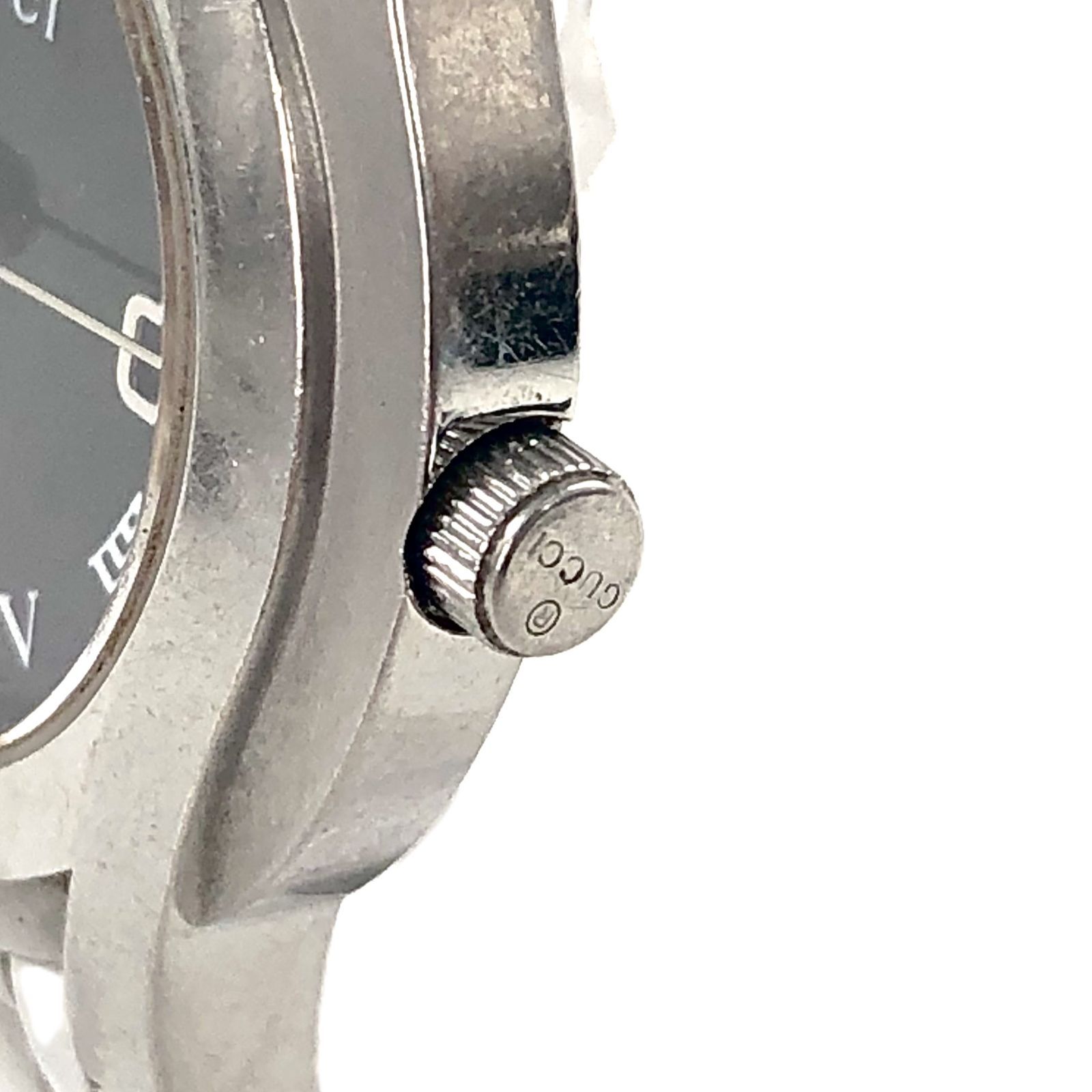 GUCCI グッチ 5500L SS/QZ デイト ブラック文字盤 レディース腕時計