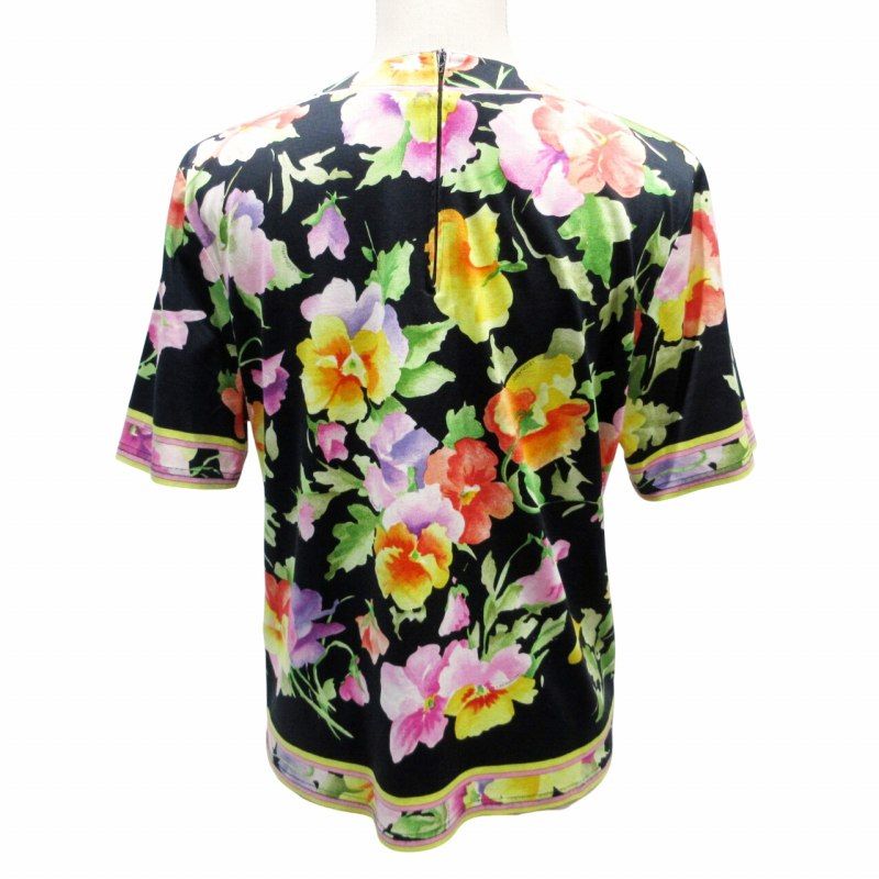 レオナール LEONARD FASHION カットソー 花柄 フラワー プリント ロゴ