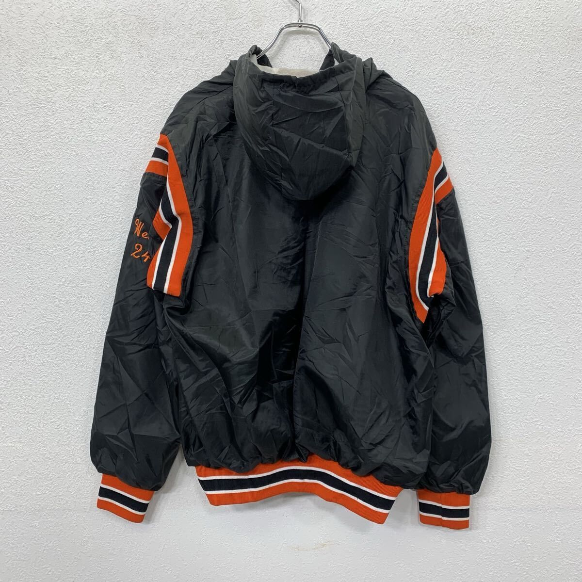 Birdie ナイロンジャケット XL ブラック オレンジ バーディー 裏地起毛