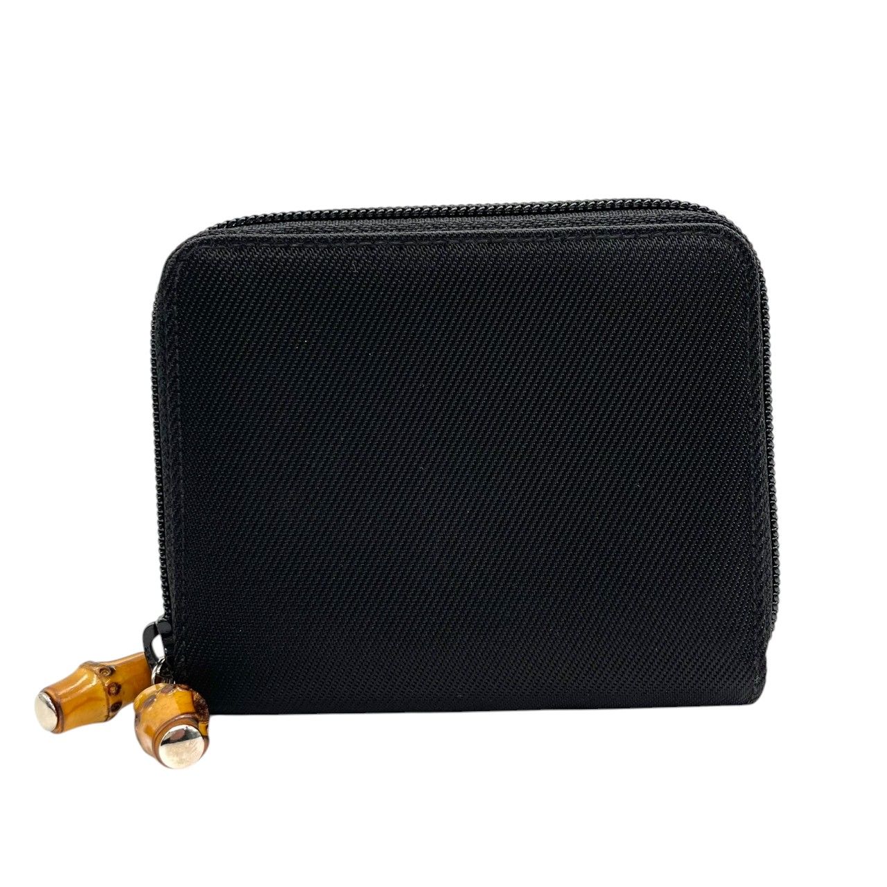 美品】グッチ GUCCI バンブー ダブルファスナー コンパクトウォレット 