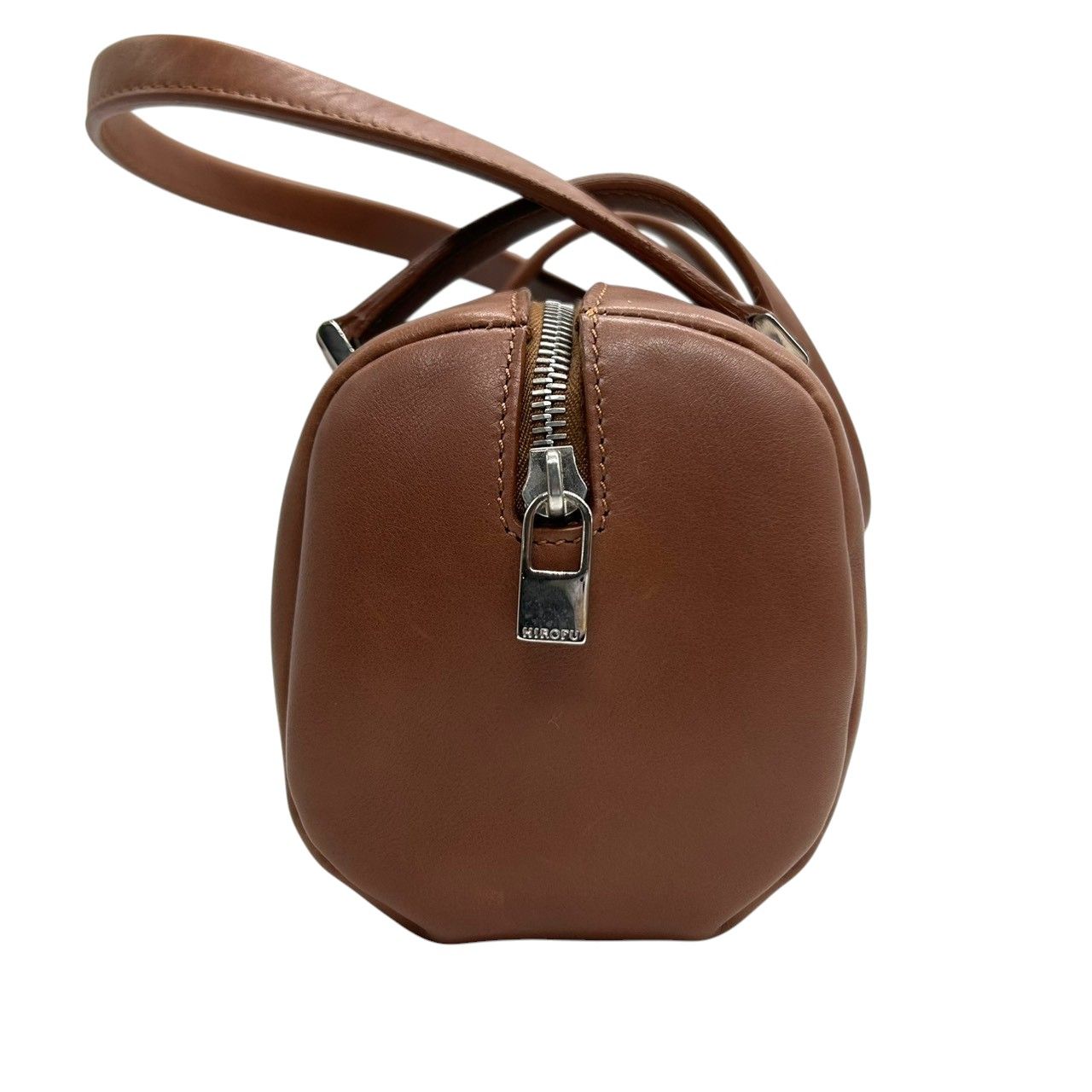 ヒロフ HIROFU ハンドバッグ ミニボストン ドラムバッグ 筒型 Hロゴ