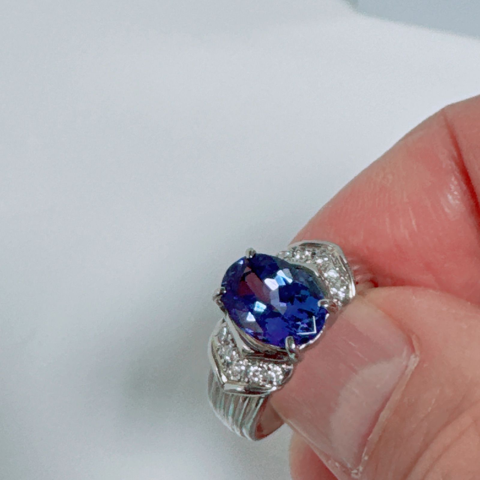 PT天然ゾイサイト タンザナイトリングNO