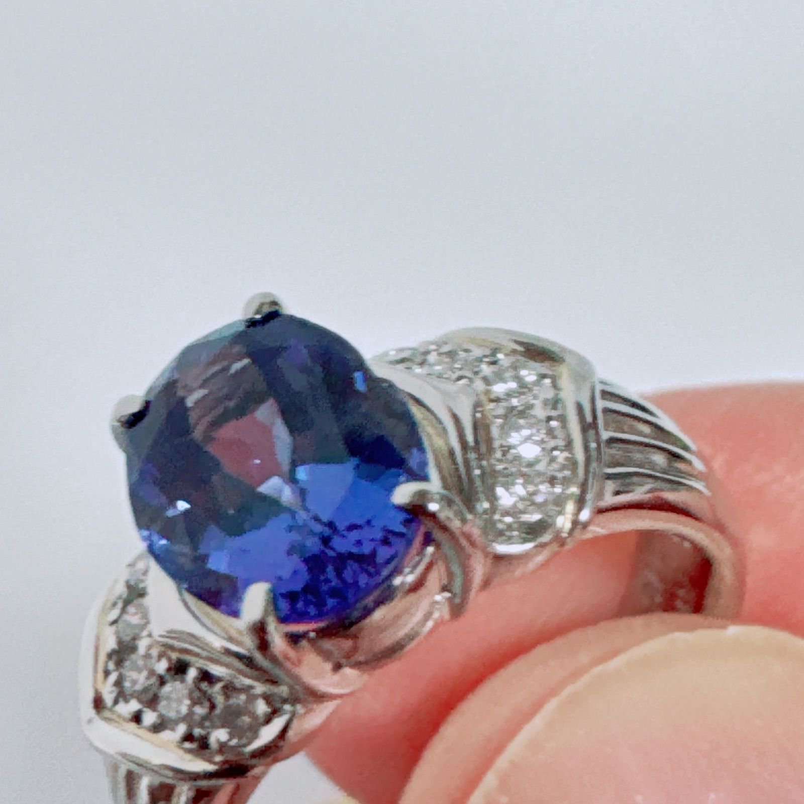 PT天然ゾイサイト タンザナイトリングNO