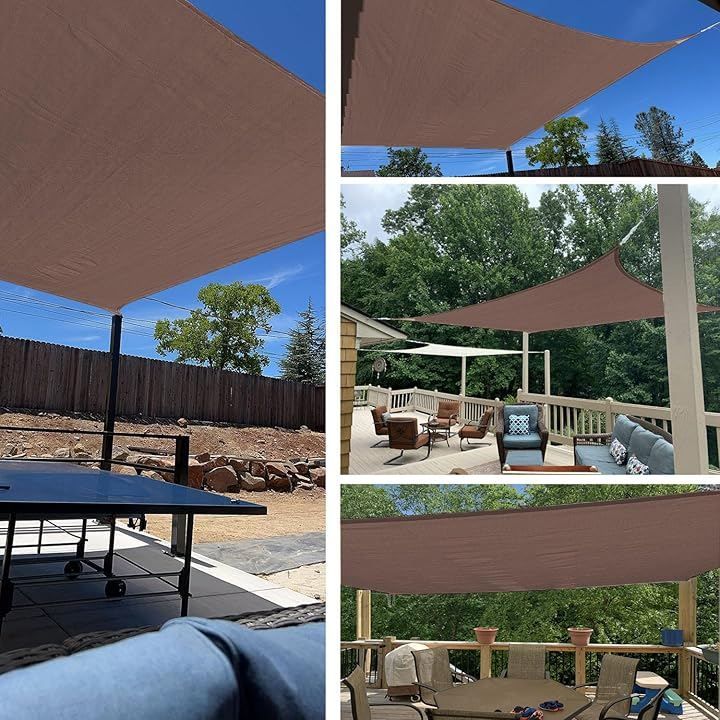 YEZOND サンシェード防水 日除けシェード 雨よけ 遮光ネット 屋外 庭