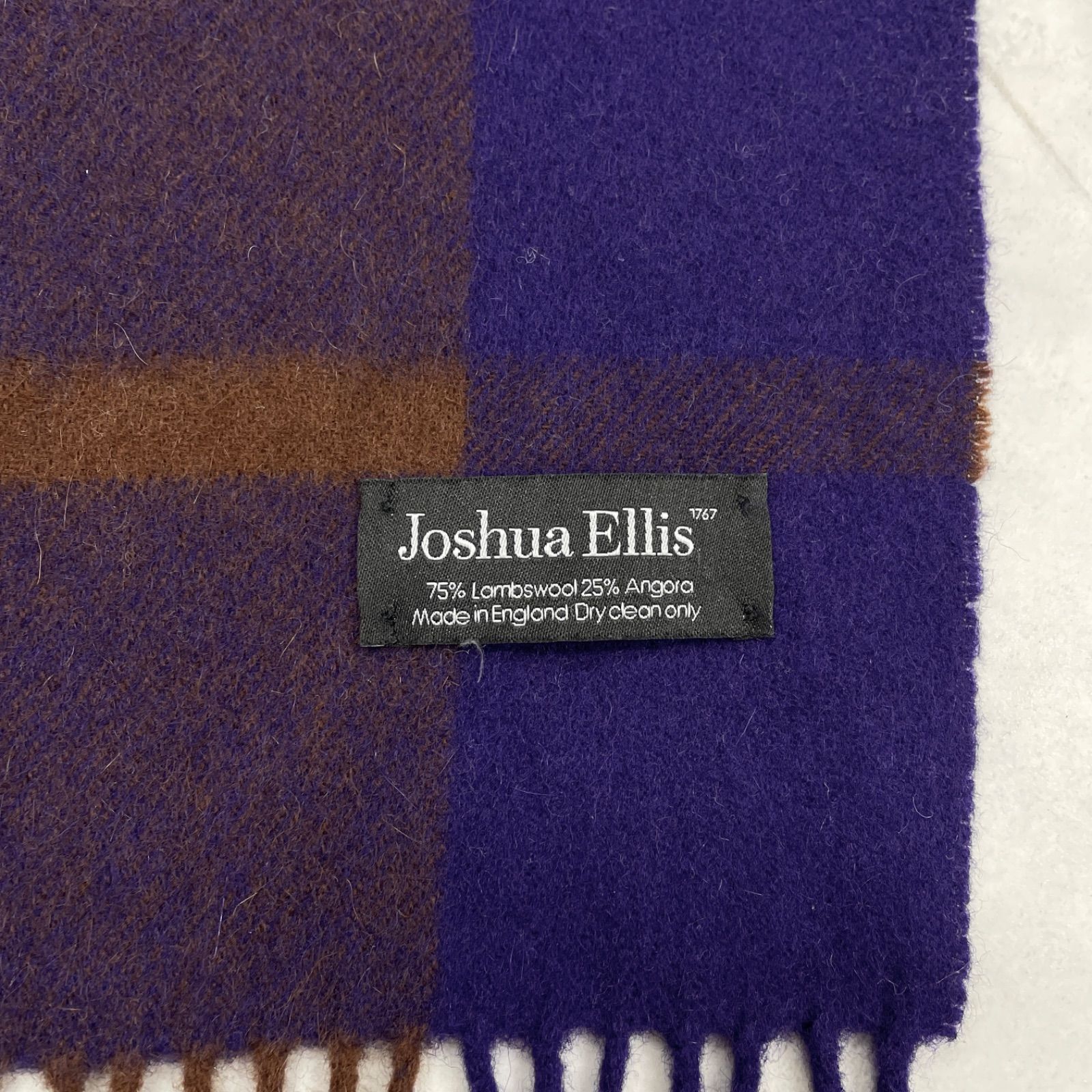 Joshua Ellis ジョシュアエリス 大判ストール チェック柄 アンゴラ