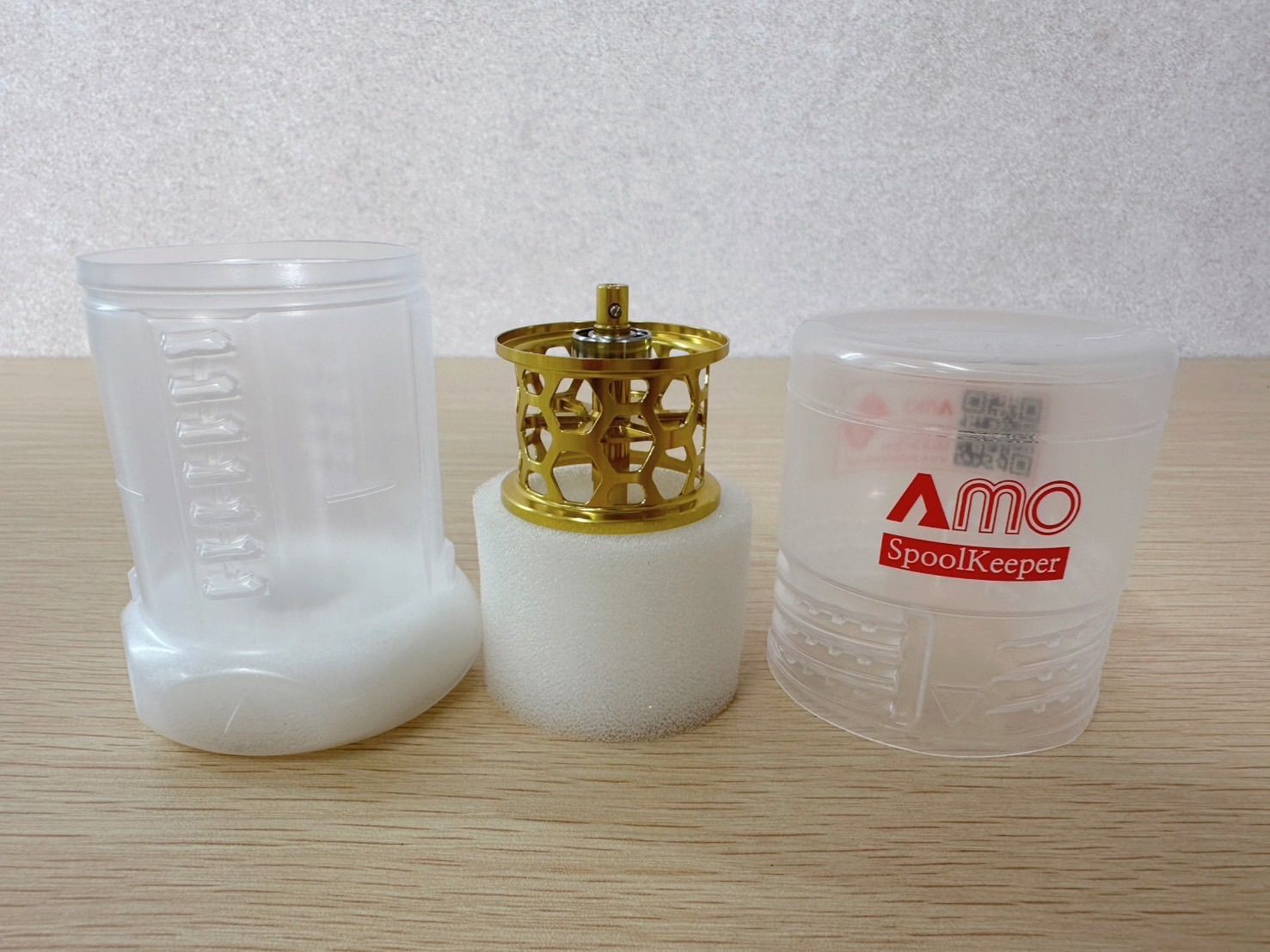 Amo スプールキーパー付 カスタムスプール ゴールド ベイトリール 軽量カスタムスプール