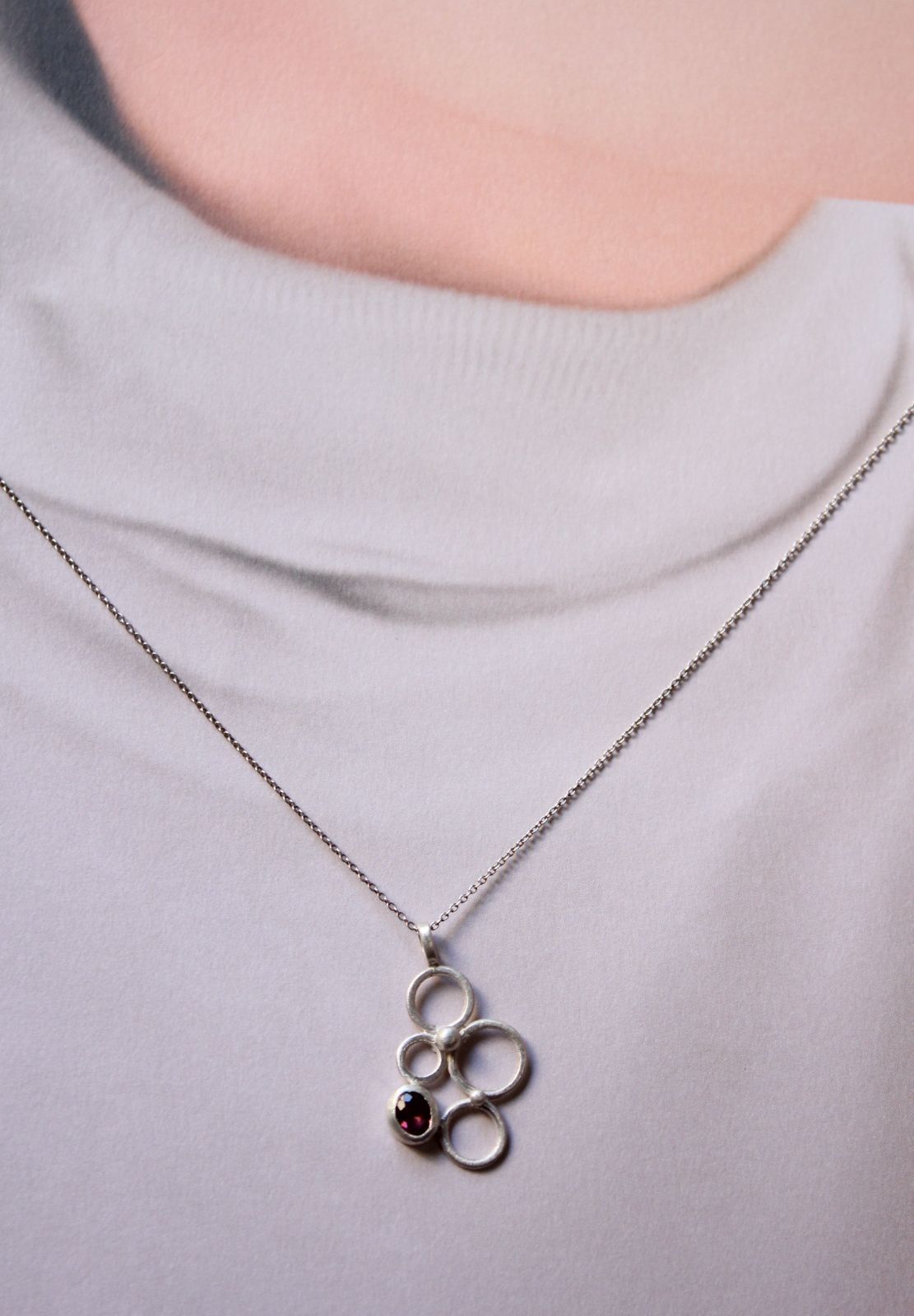  ピンクトルマリンの泡ネックレス SV 925 azur ネックレス ペンダント アクセサリー