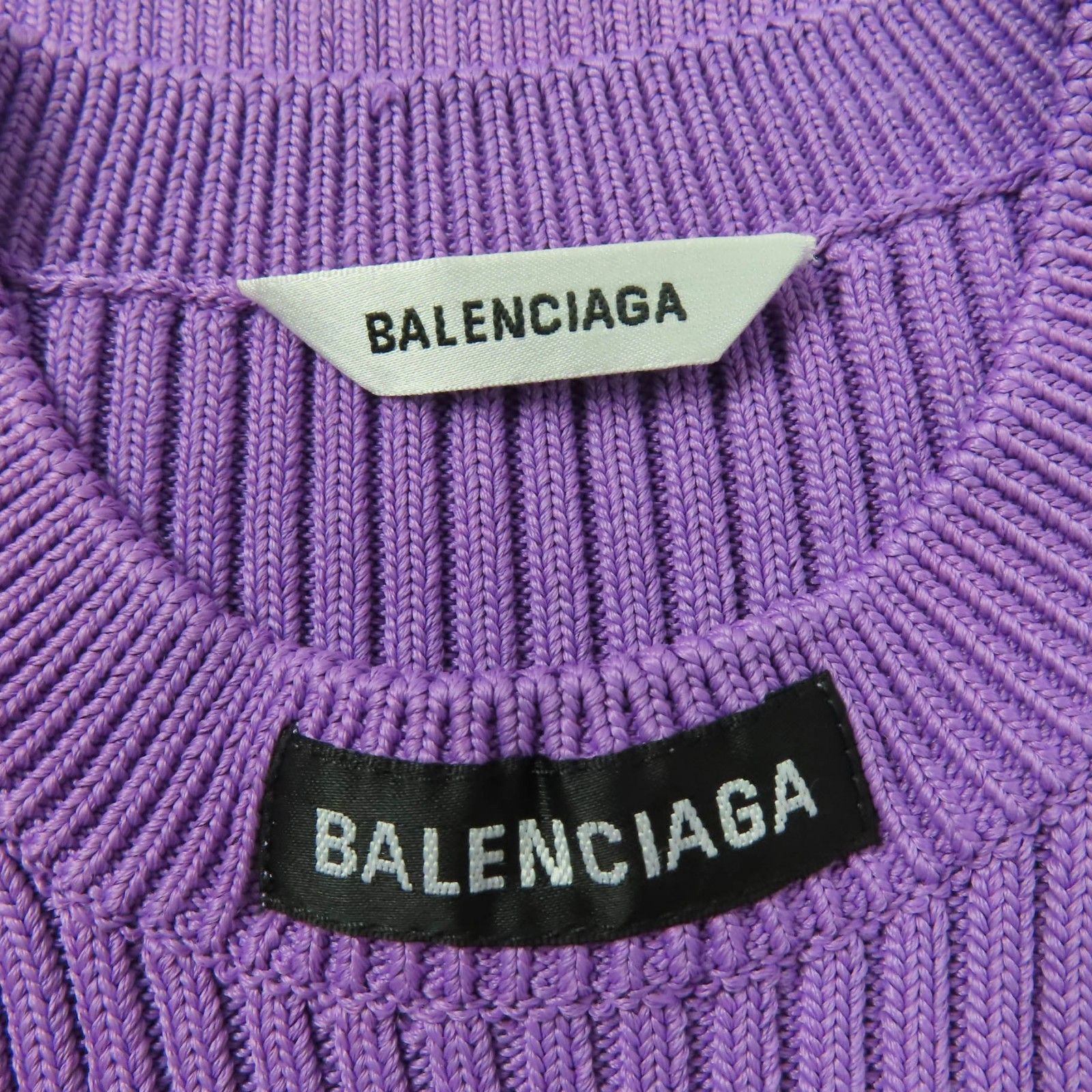 極美品☆BALENCIAGA バレンシアガ 691969 ロゴ入り 長袖 リブ編み